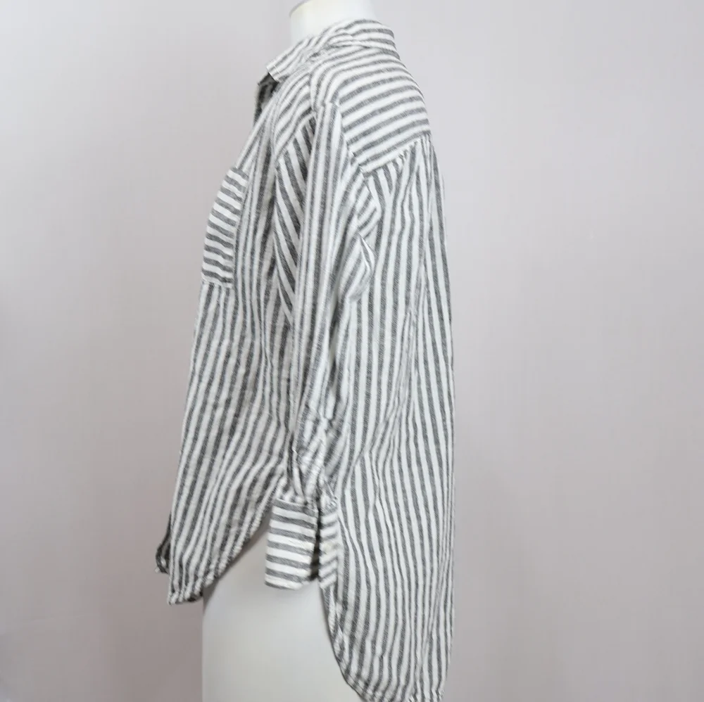 Maeve Anthropology Striped Button Down Shirt - Picture 3 of 10